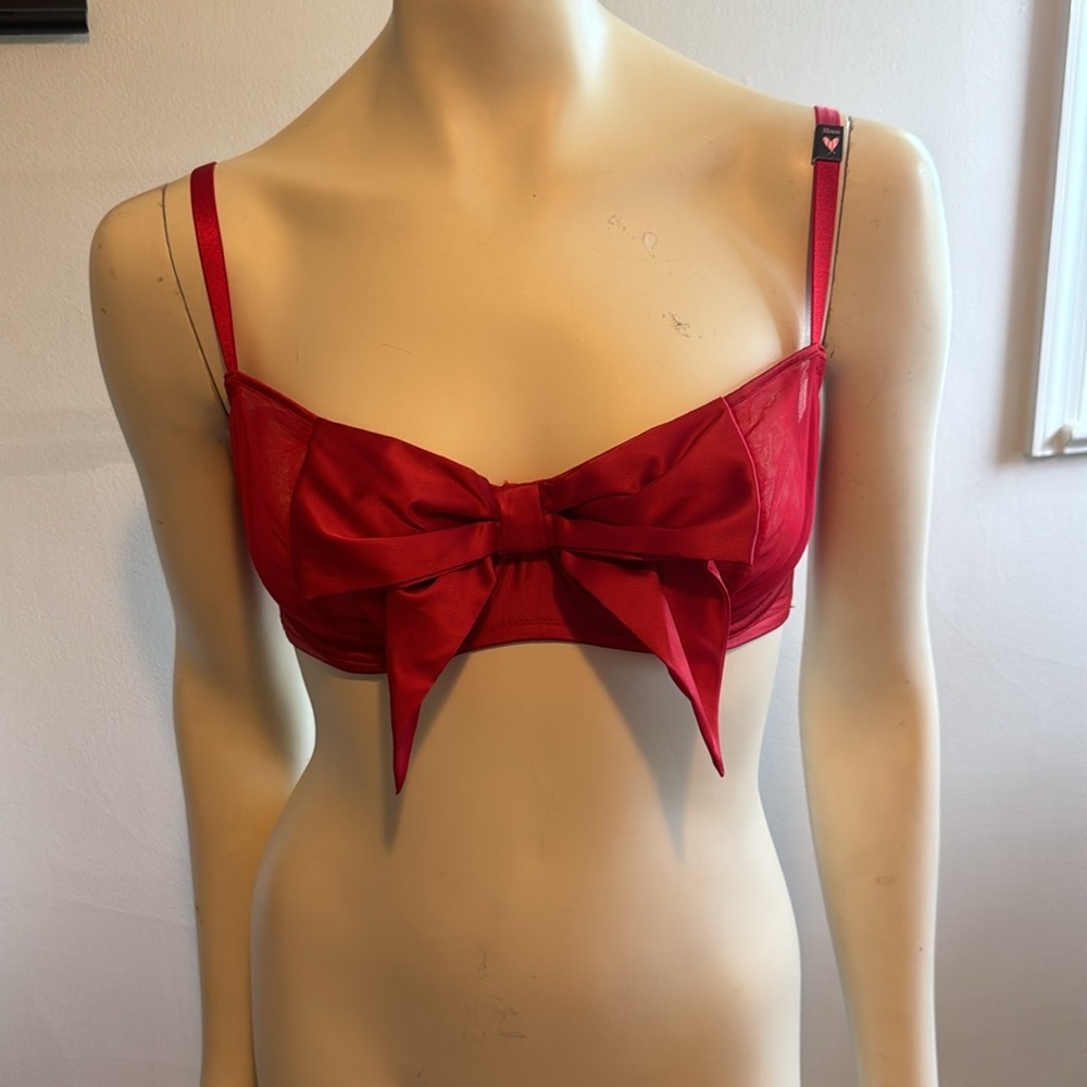 Beautiful holiday bra with bow